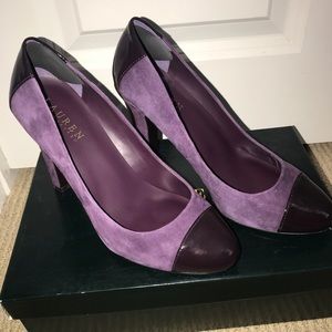 Ralph Lauren 7M purple pumps